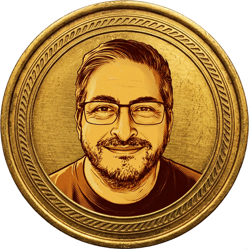 Portrait medallion of Pierre Paquette, creator of Apex Alloy